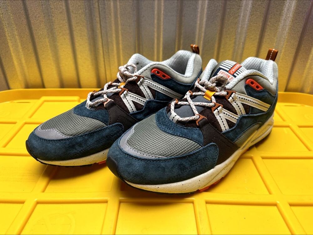 Karhu Fusion 2.0 Sneakers Blue Gray Orange Mens US 10 Like New